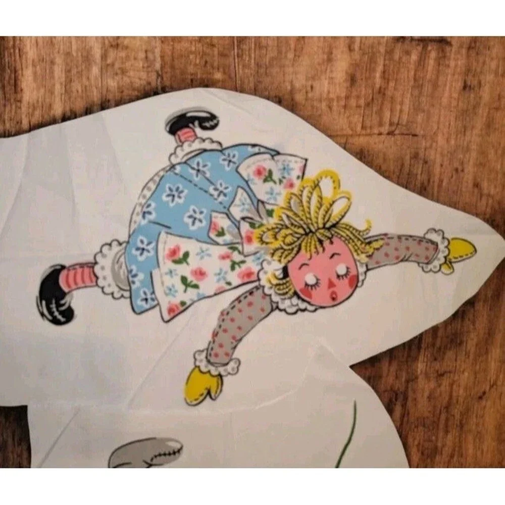 Vintage 1940s Raggedy Ann + Andy Fabric Appliques 14.25